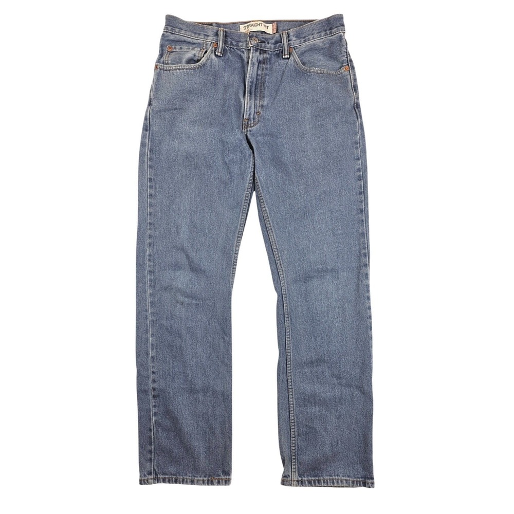 Levi's 505 Regular Fit Straight Leg Light Wash Denim Jeans Men's Size 32X32‎